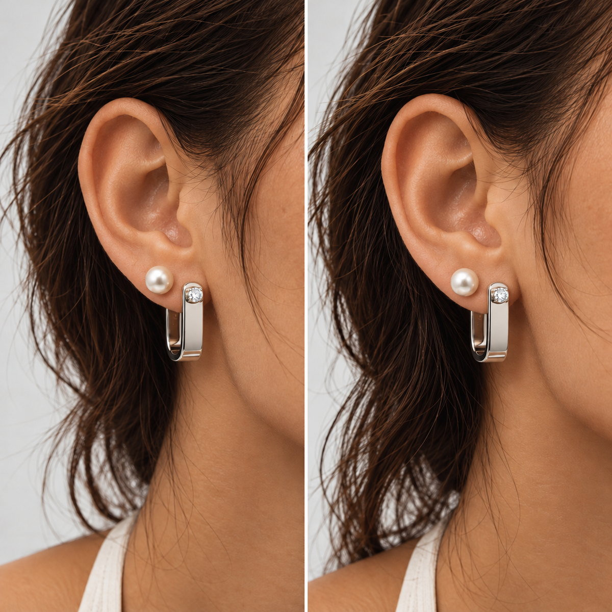 MY LOBE STUDS WHITE PEARL