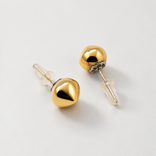 MY LOBE STUDS – GOLD SPHERE